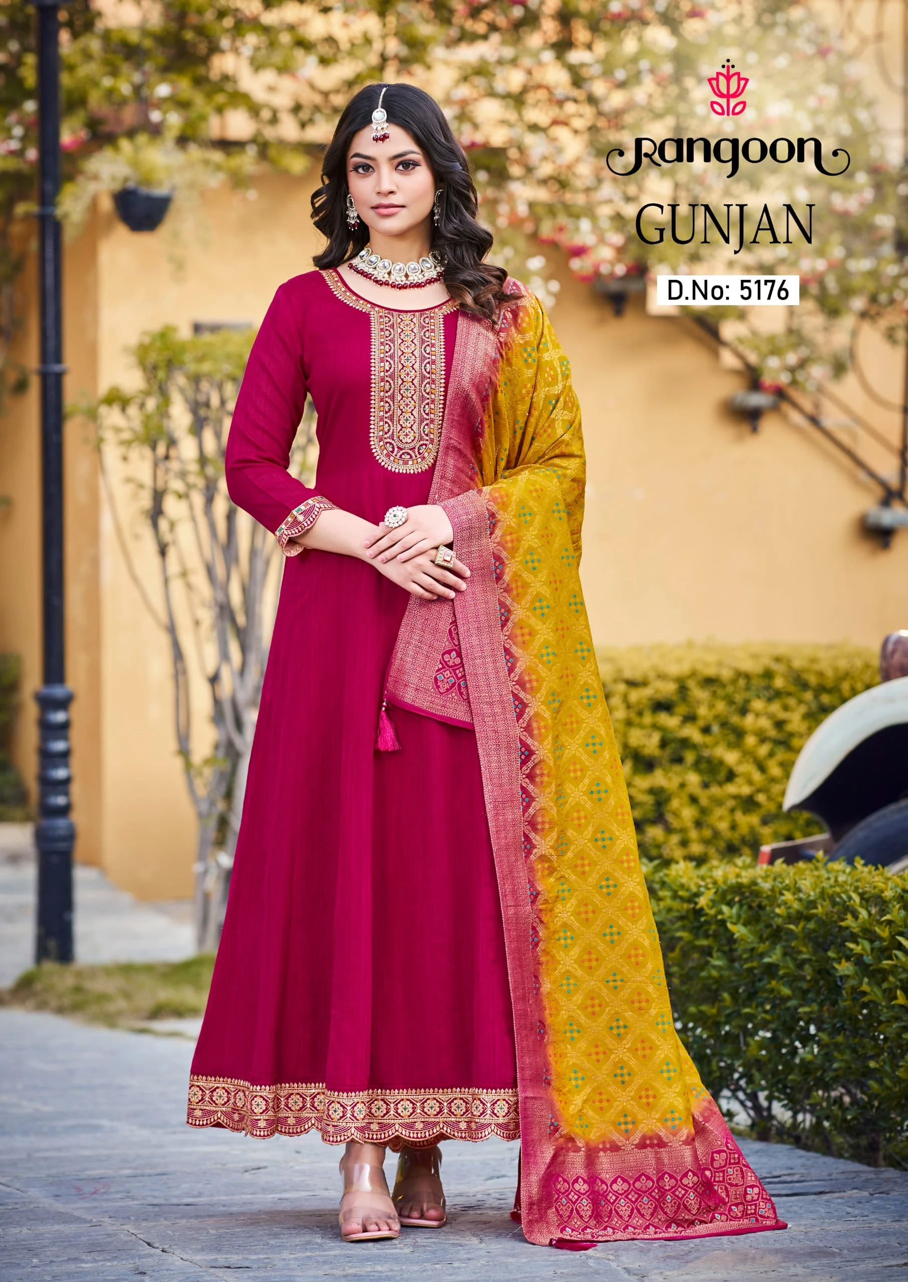 Rangoon Gunjan Silk Wholesale Fancy Readymade Salwar Suit Catalog — Wholesale Readymade Suit, Rangoon wholesale from Surat - Gallery Image 3